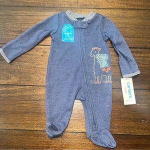 Carter's Blue Baby One Piece with Giraffe Design